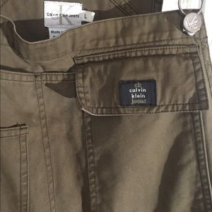 Green Calvin Klein overalls